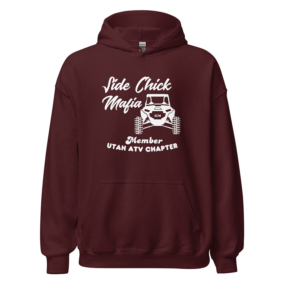 Thumbnail: Side Chick (White) Unisex Hoodie