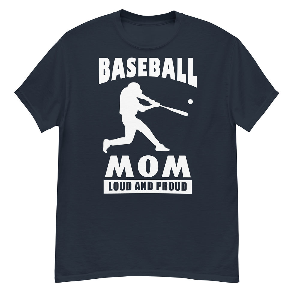 Thumbnail: Baseball Mom with player on dark Unisex classic tee