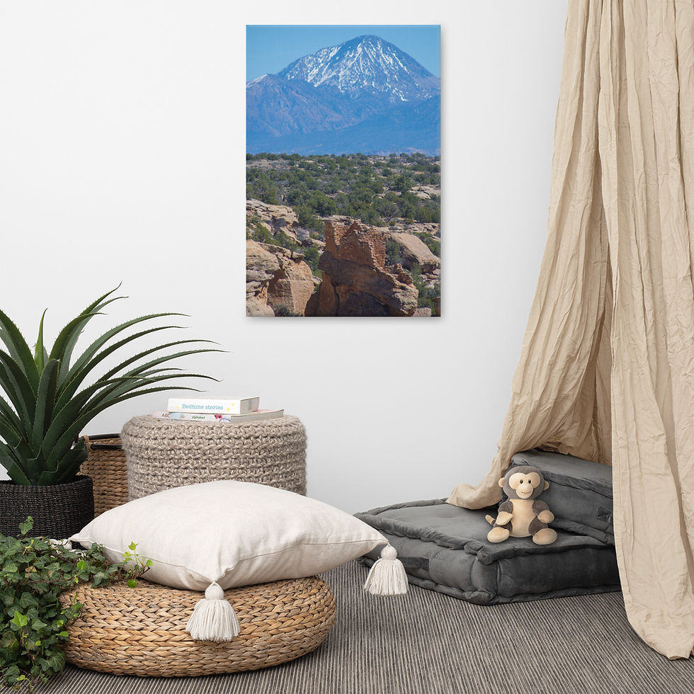 Thumbnail: ANCIENT RUINS WITH MOUNTAIN BACKDROP Canvas Print