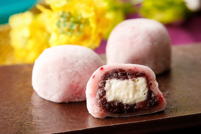 クリームとあずきのいちご大福