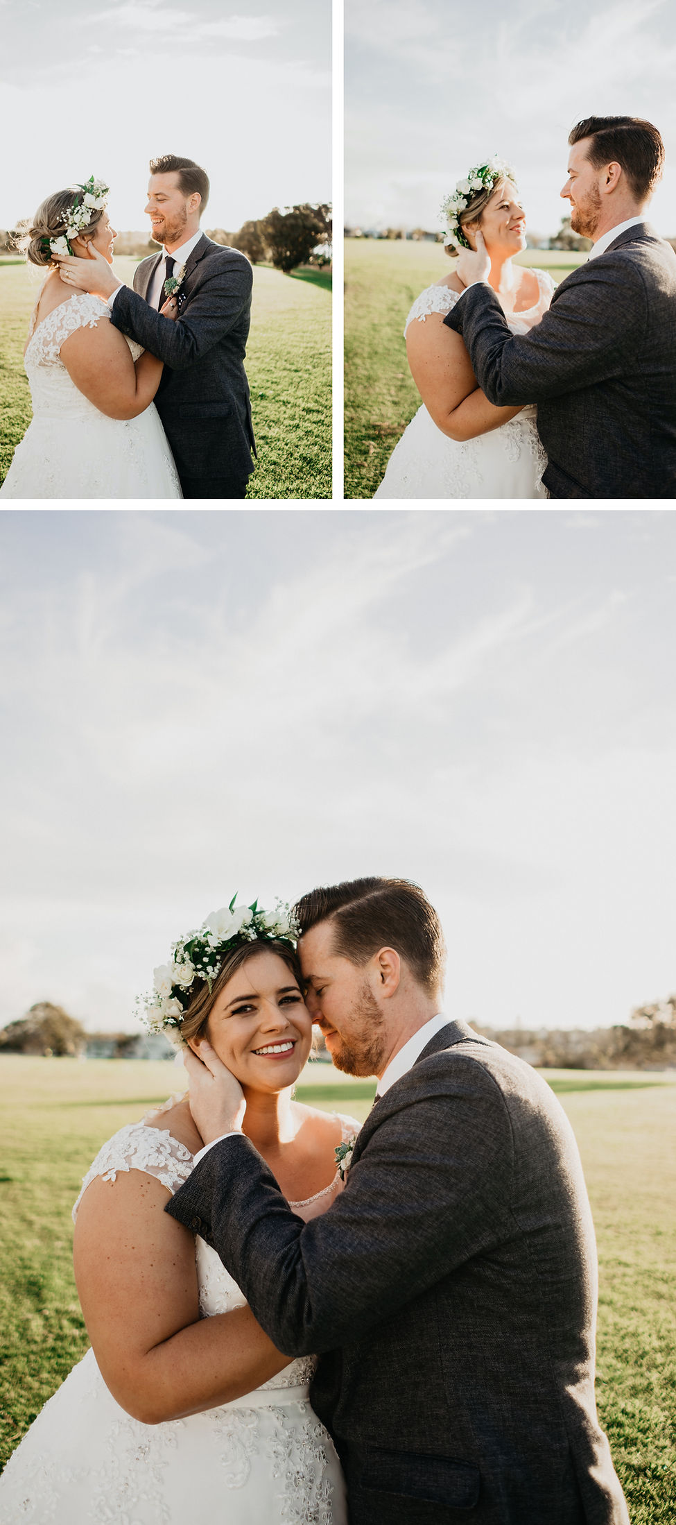 bridal photos at the officers mess in narrow neck, auckland, new zealand. Floral crown