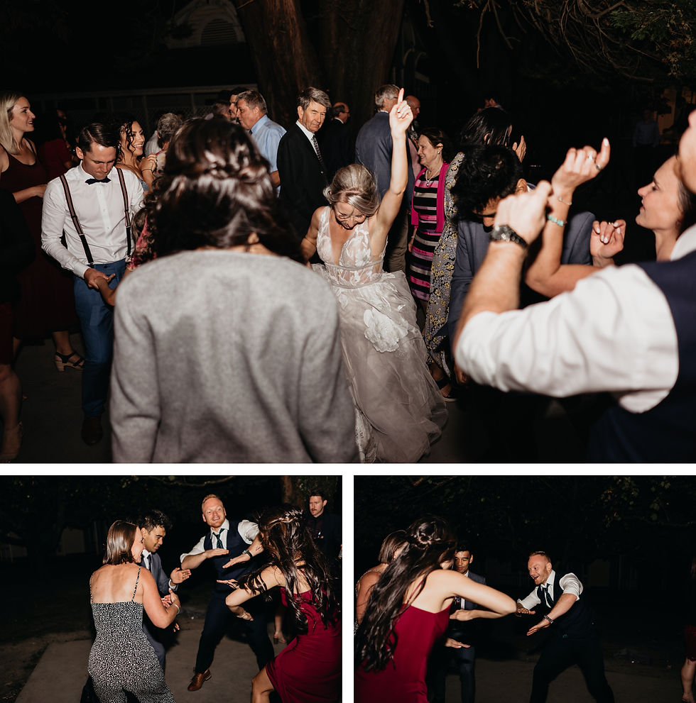 rose & smith outside dance floor for wellington wedding
