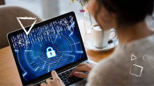 Laptop mit Sicherheitsschloss