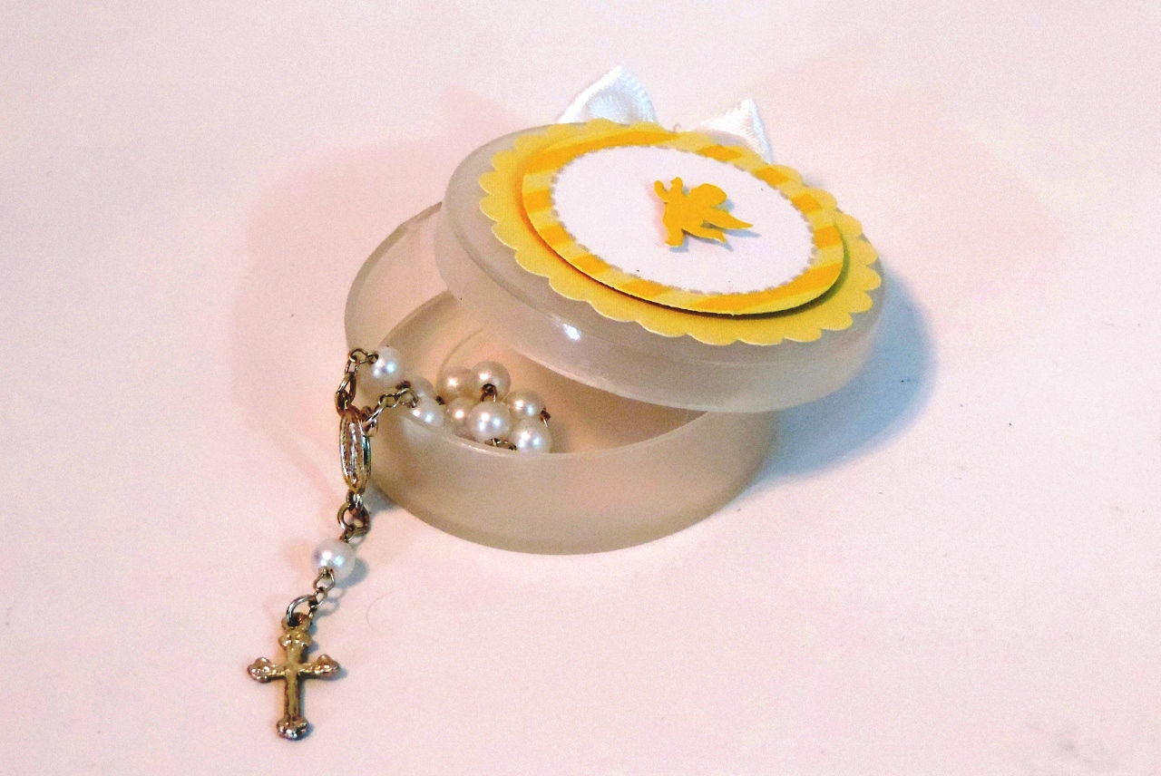 Latinha Acrílica Batizado Menino