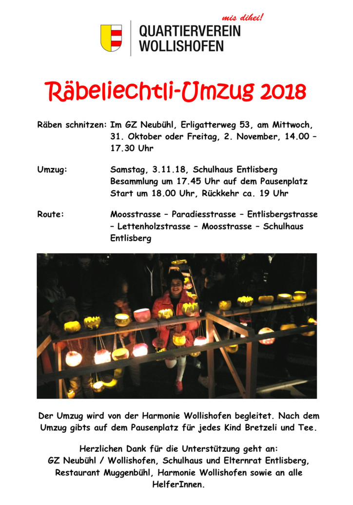Räbeliechtli-Umzug 3.11.18