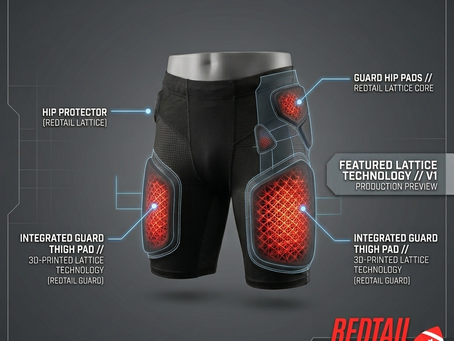 Redtail Guard 5-pad integrated football girdle with AXS impact lattice