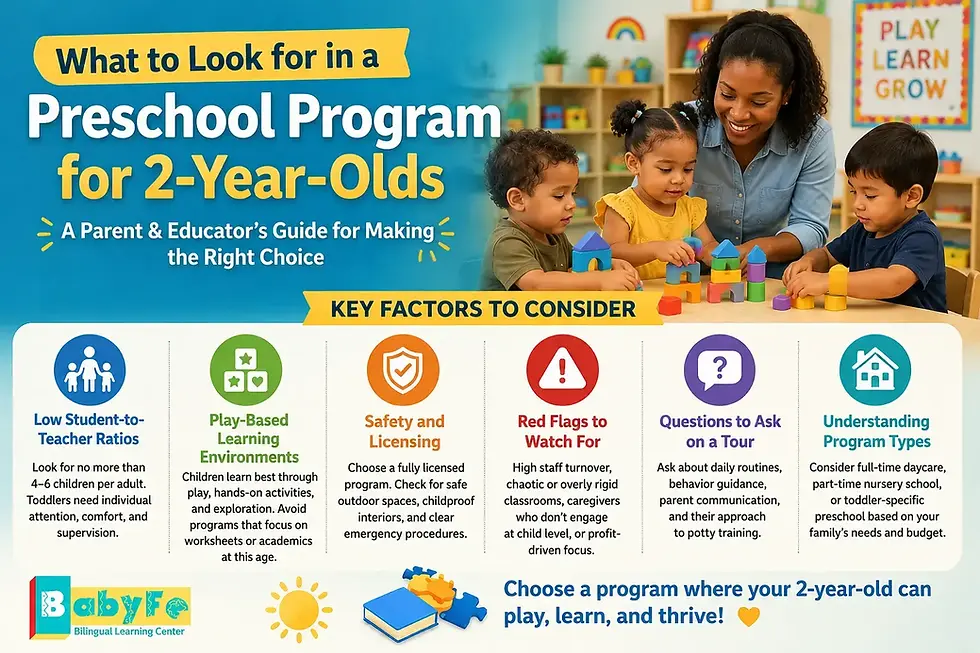 What to Look for in a Preschool Program for 2-Year-Olds
