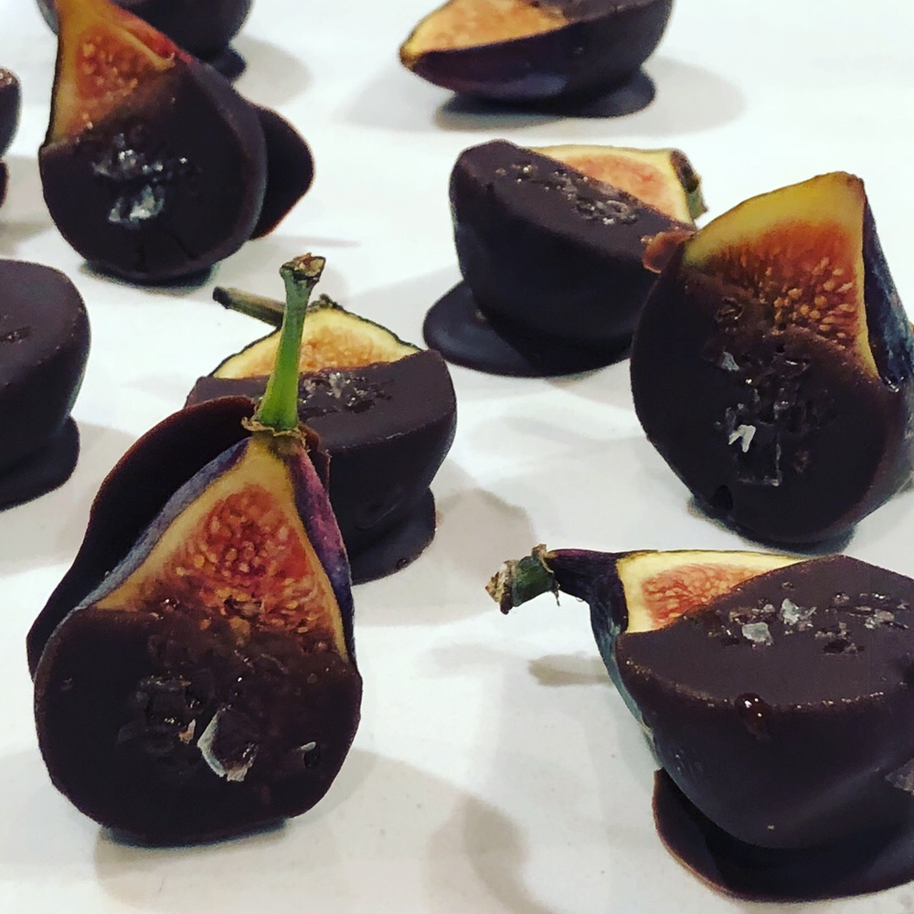 Salted Dark Chocolate Figs