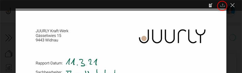 PDF aus einem geteilten Eintrag runterladen