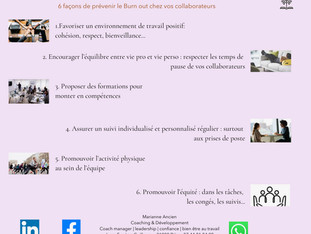 Prévenir le burn out dans son équipe