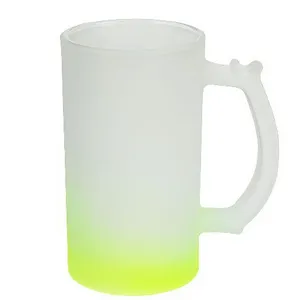 Miniatura: Caneca Chopp Vidro Jateado com Fundo Colorido