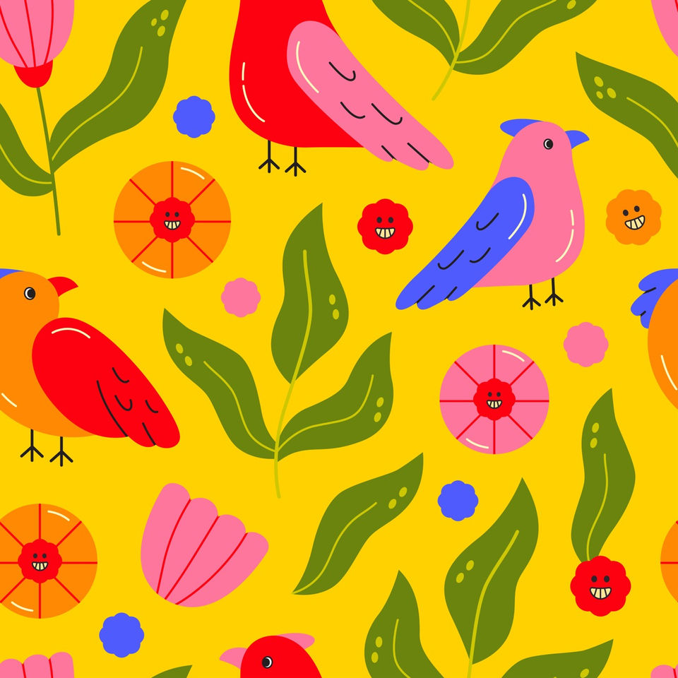 Cute birds Pattern design