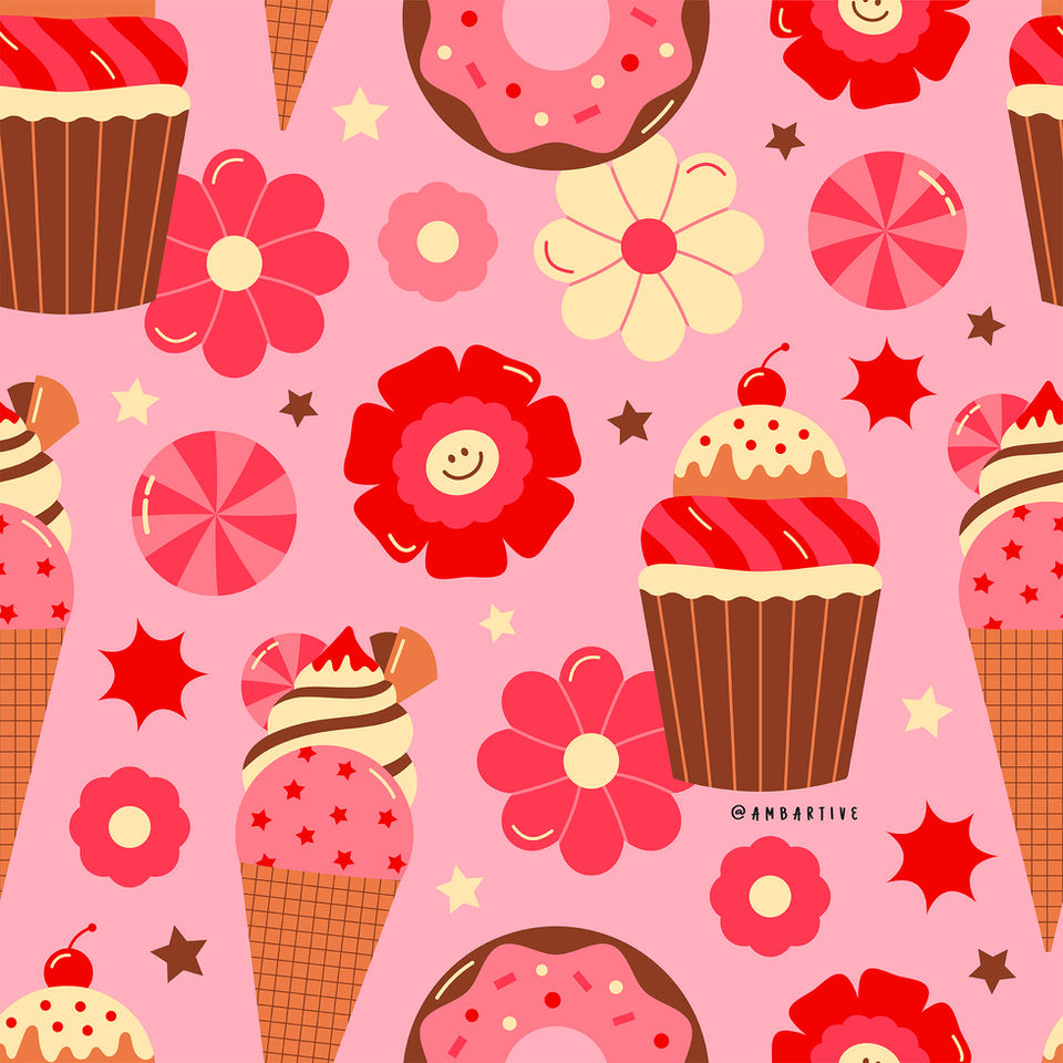 Sweats and flowers pattern