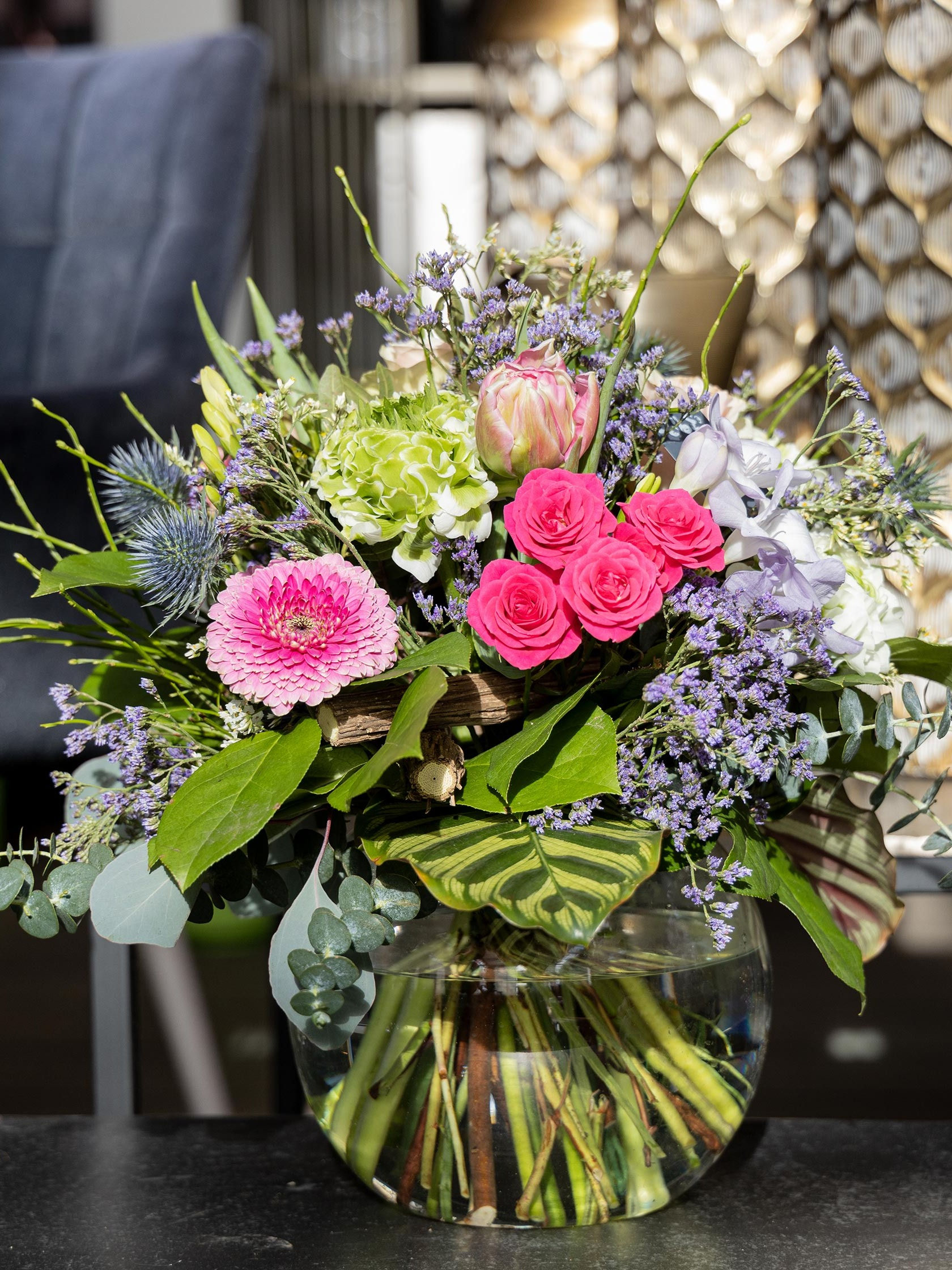 Blumenstrauß pinke Rosen Blumen online bestellen fiori online a domicilio