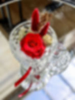 rote Rose im Glas - Geschenkidee