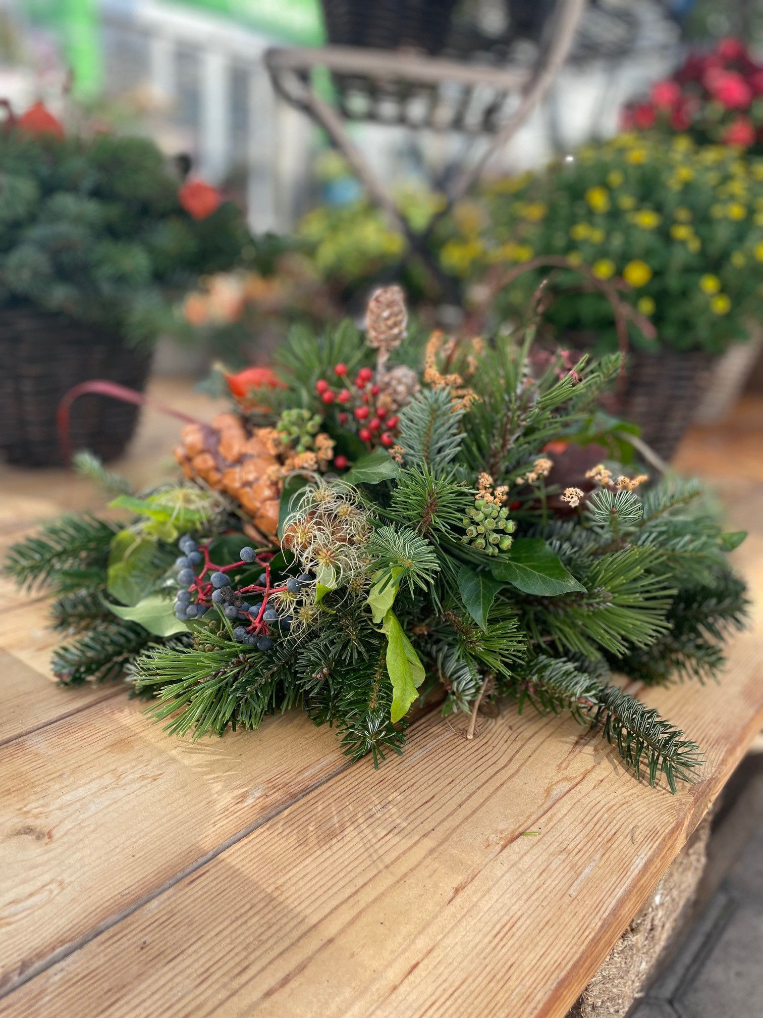 Grabbepflanzung Gesteck für Allerheiligen aufs Grab