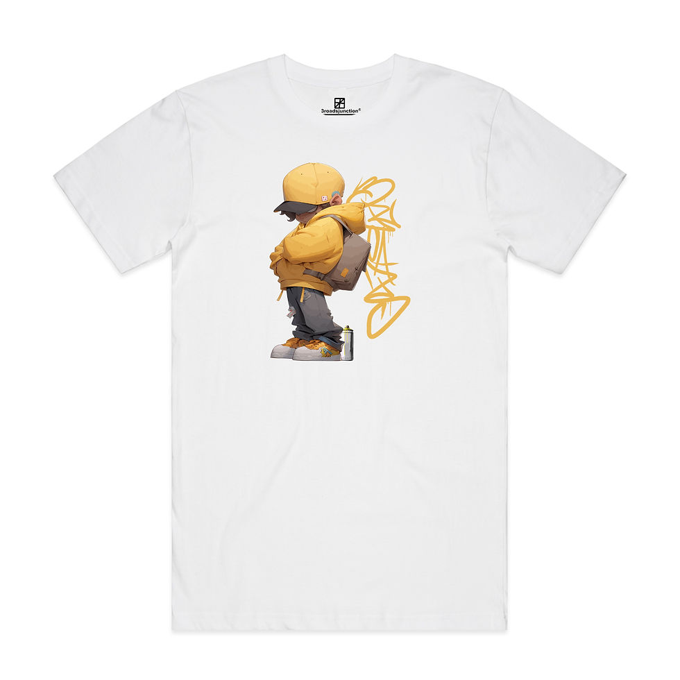 Thumbnail: white graffiti t-shirt front view