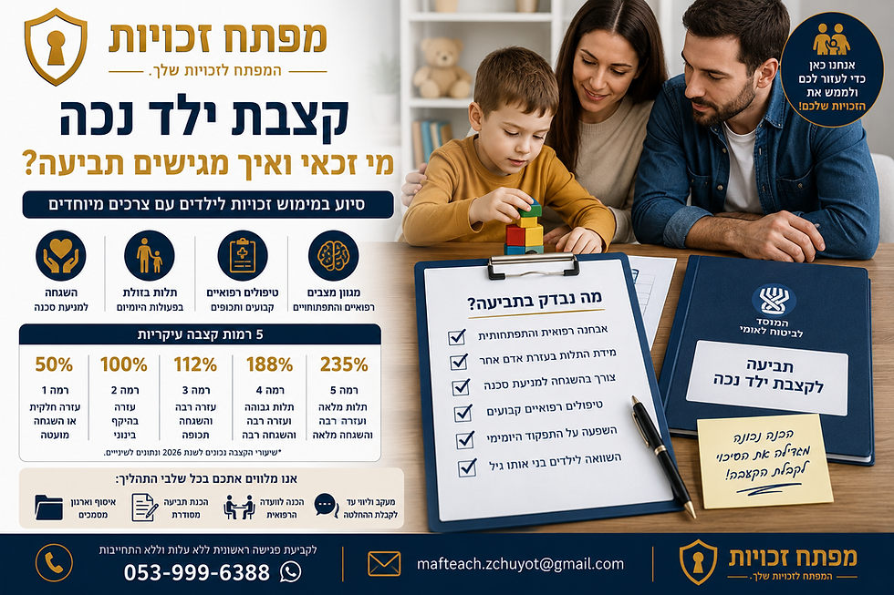 קצבת ילד נכה- מי זכאי ואיך מגישים תביעה?