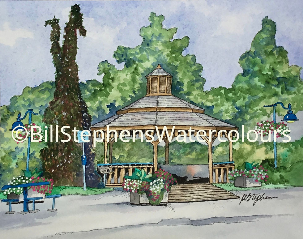 Original Watercolour Painting - Heritage Square Gazebo