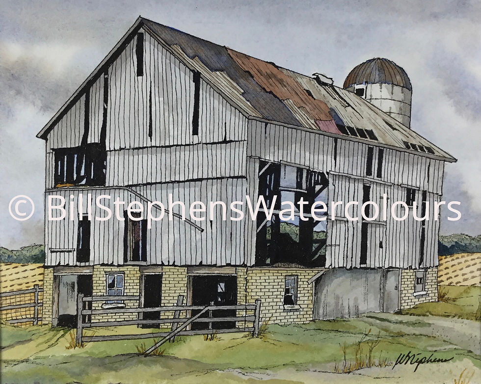 Original Watercolour Painting - Barn near Fullarton, Ontario
