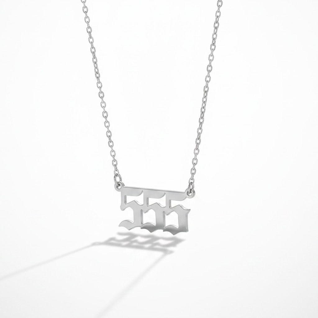Angel Number 555 Stainless Steel Necklace 