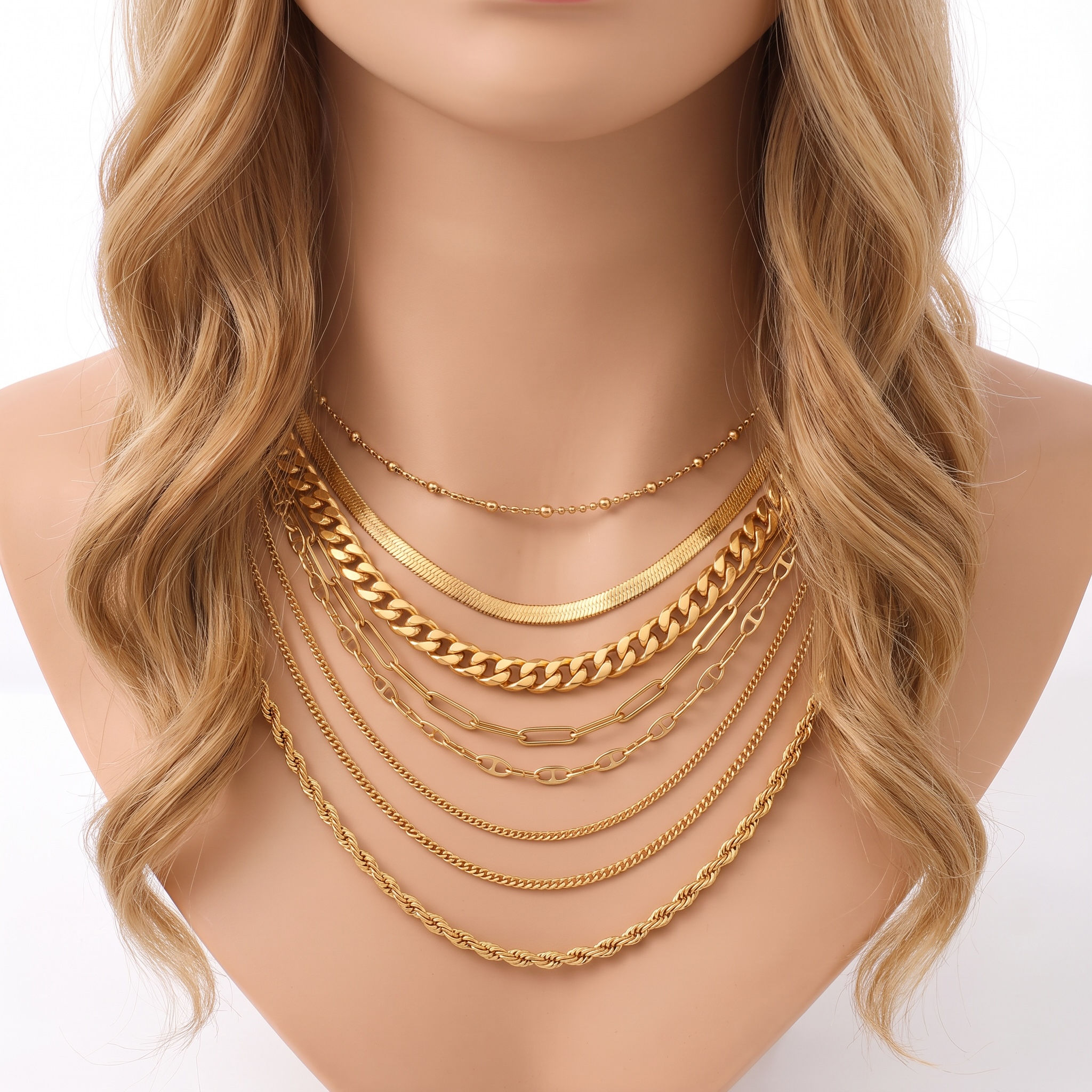 Dee Gold Chunky Curb 18inch Chain