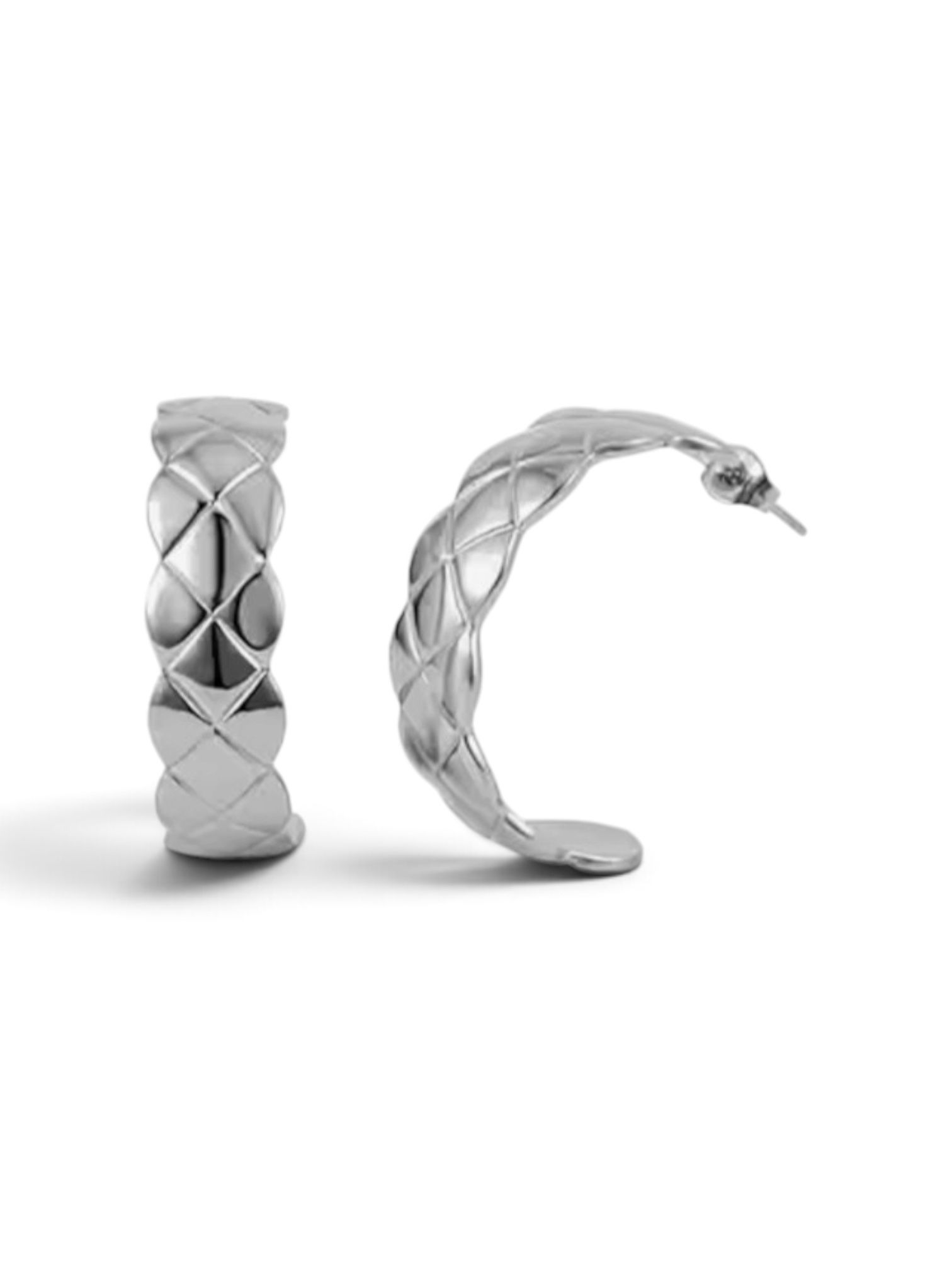 Paddington Silver Stainless Steel Earrings 