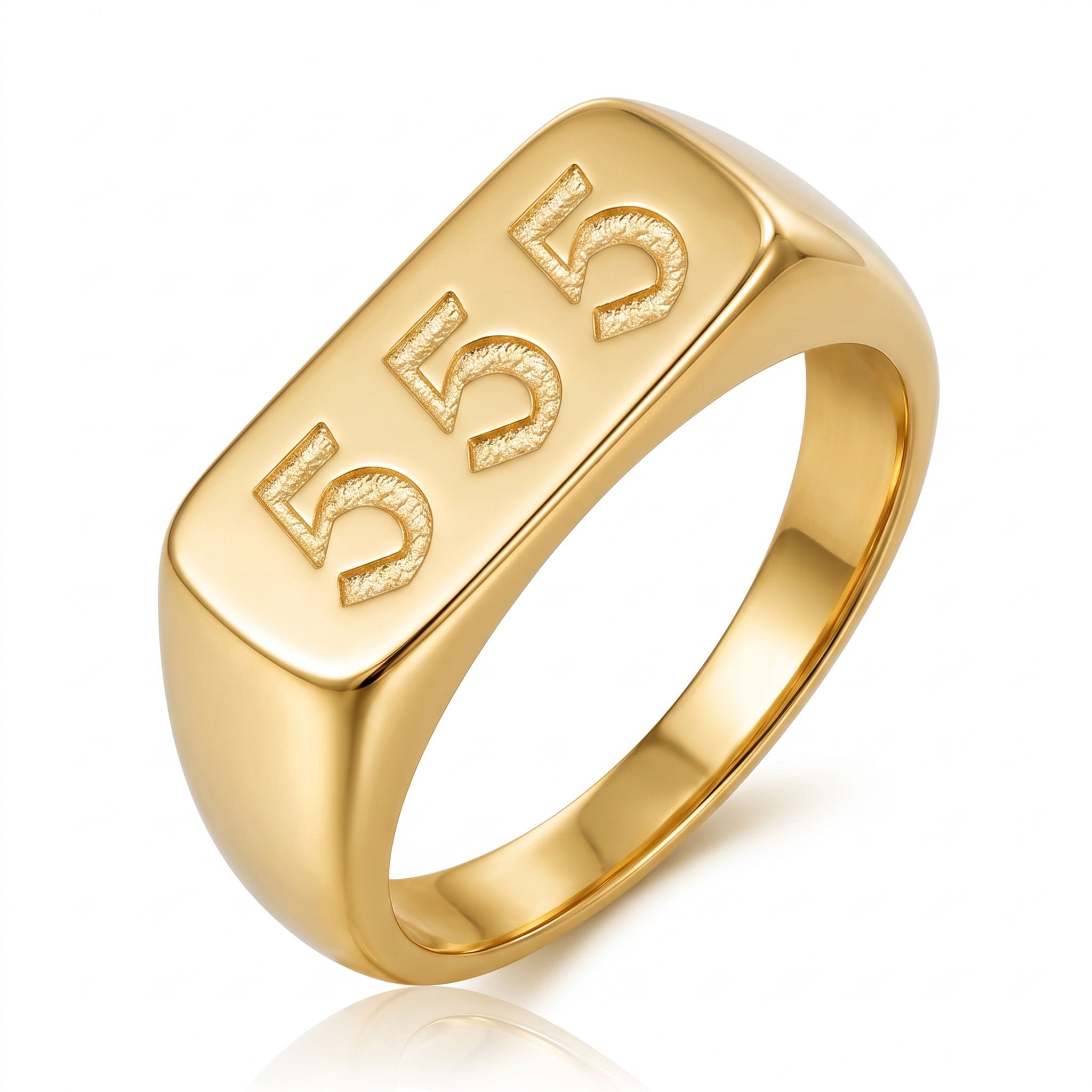 222 Trust the Universe Gold Numerology Ring