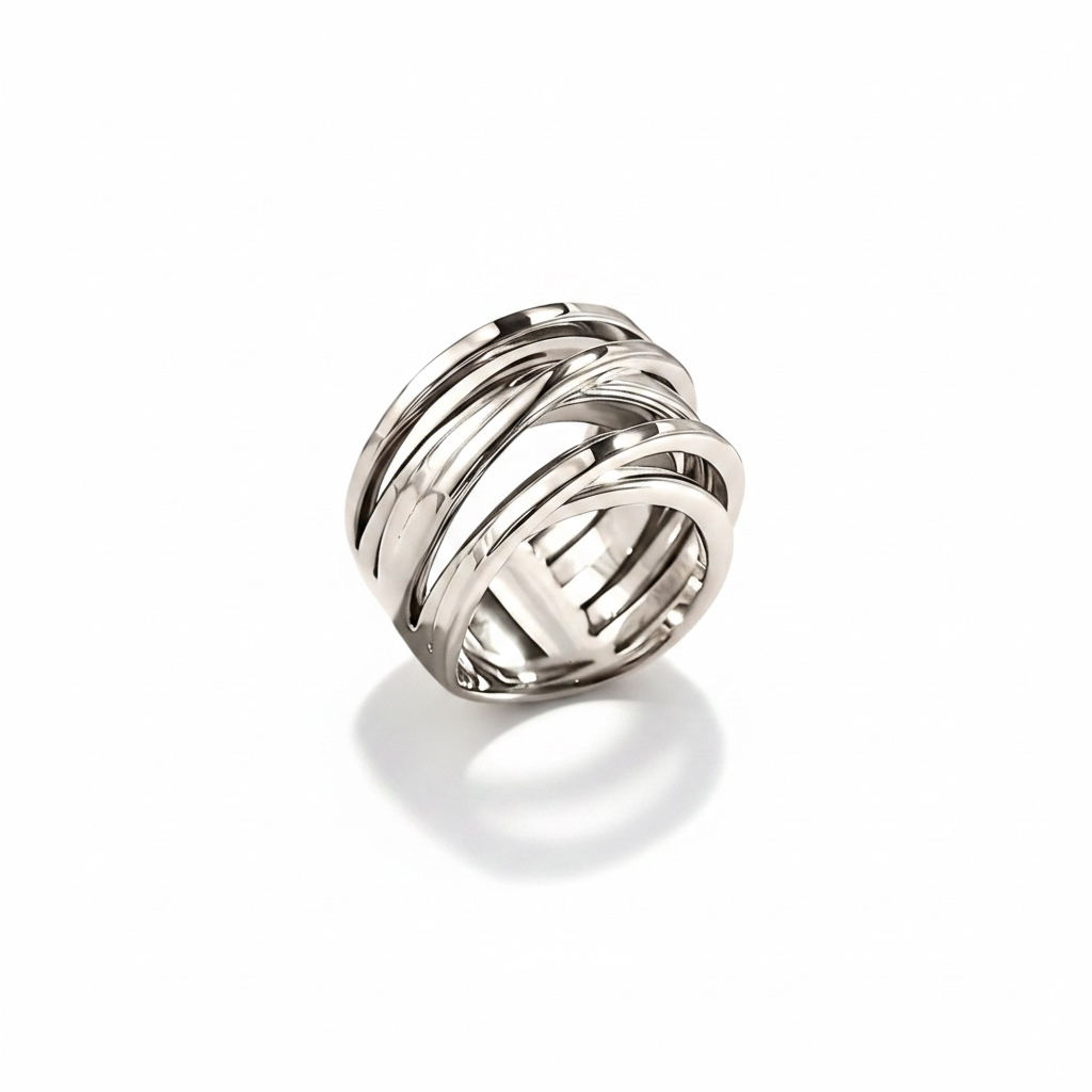 Embrace Stainless Steel Silver Ring 