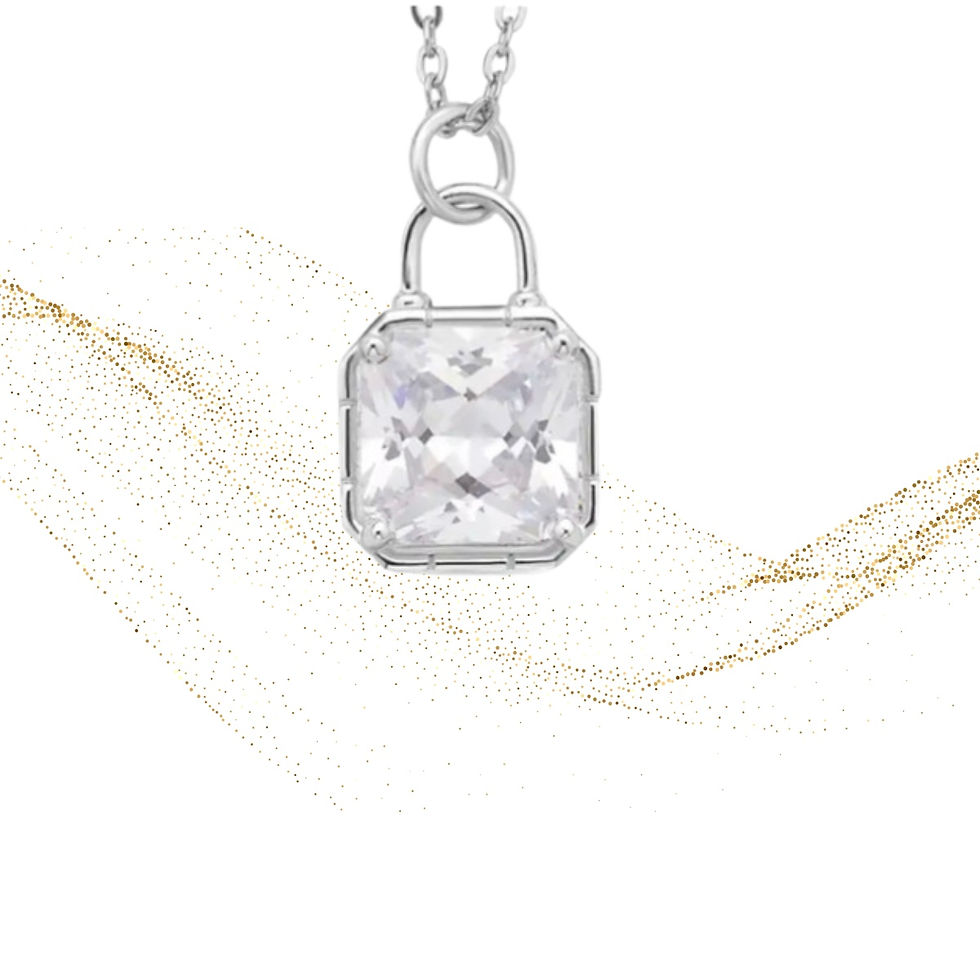 Thumbnail: Layla Silver Lock Necklace