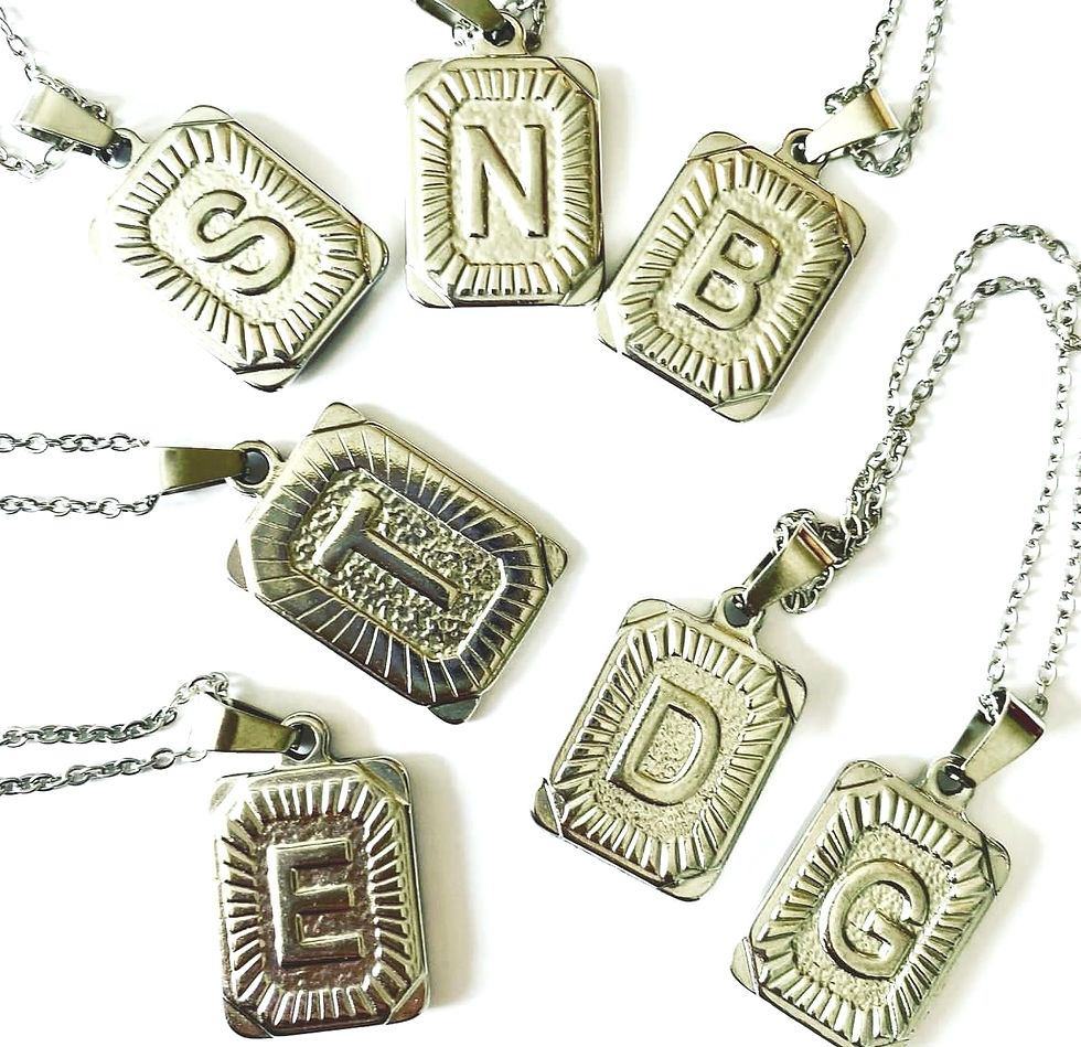Thumbnail: Lyon Stainless Steel Tablet Initial Chain
