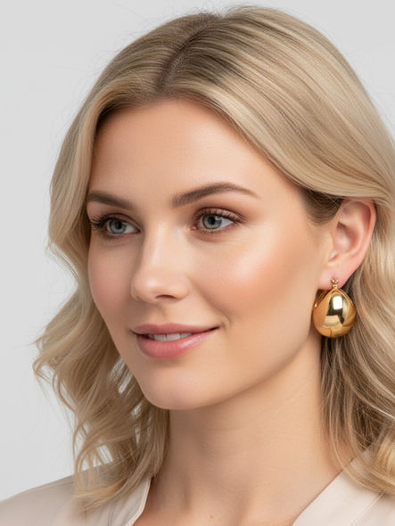 Bubble Drop Designer Gold Earrings