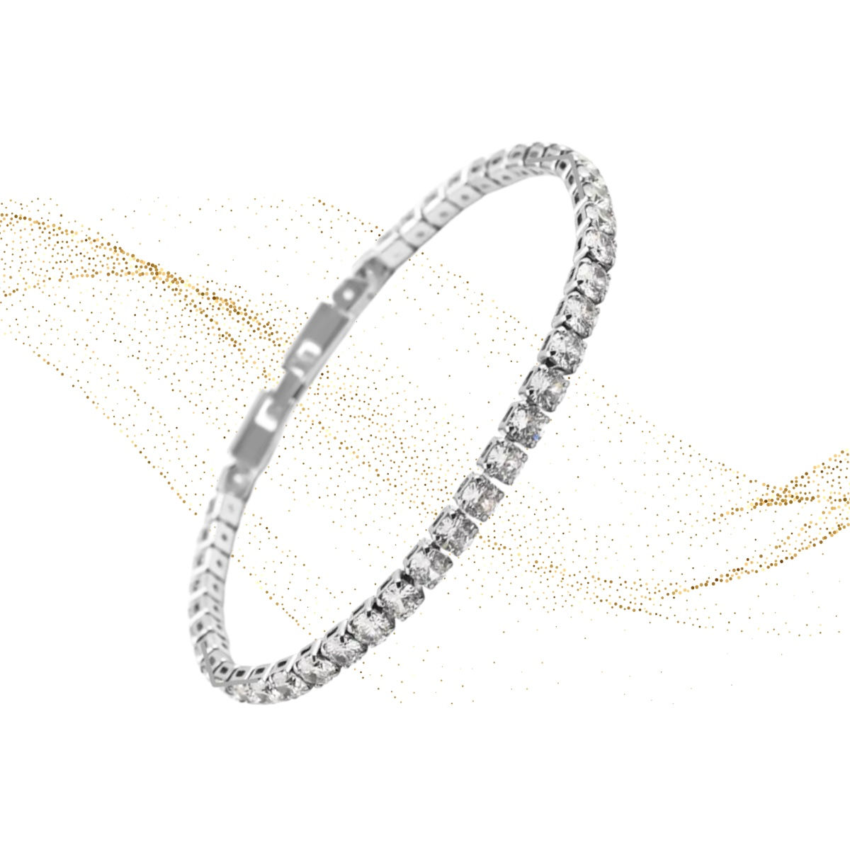 Dina Diamond Silver Tennis Bracelet
