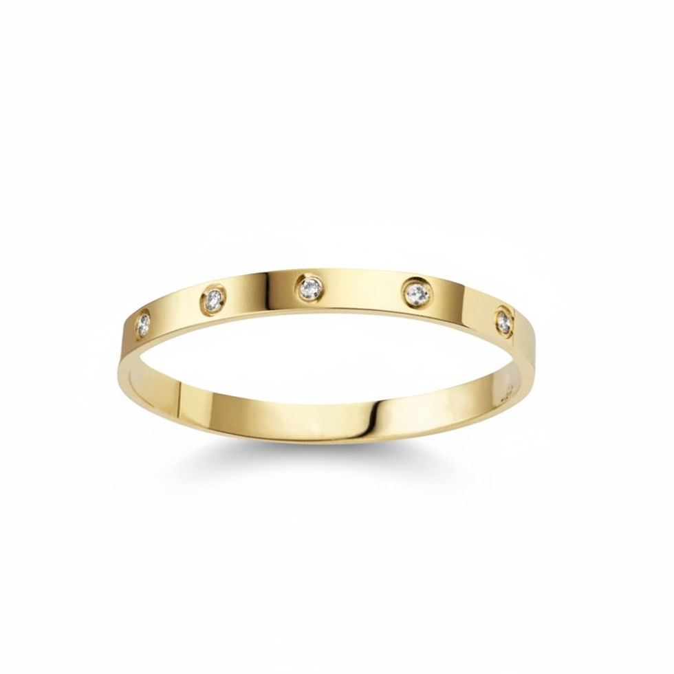 Ethereal Gold Crystal Bangle