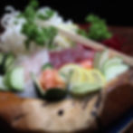 Sashimi mixto corte grueso de atún y salmón