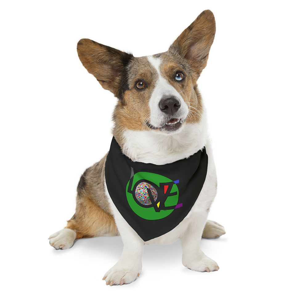 Thumbnail: Pets Love  LOVE Too!   Pet Bandana Collar