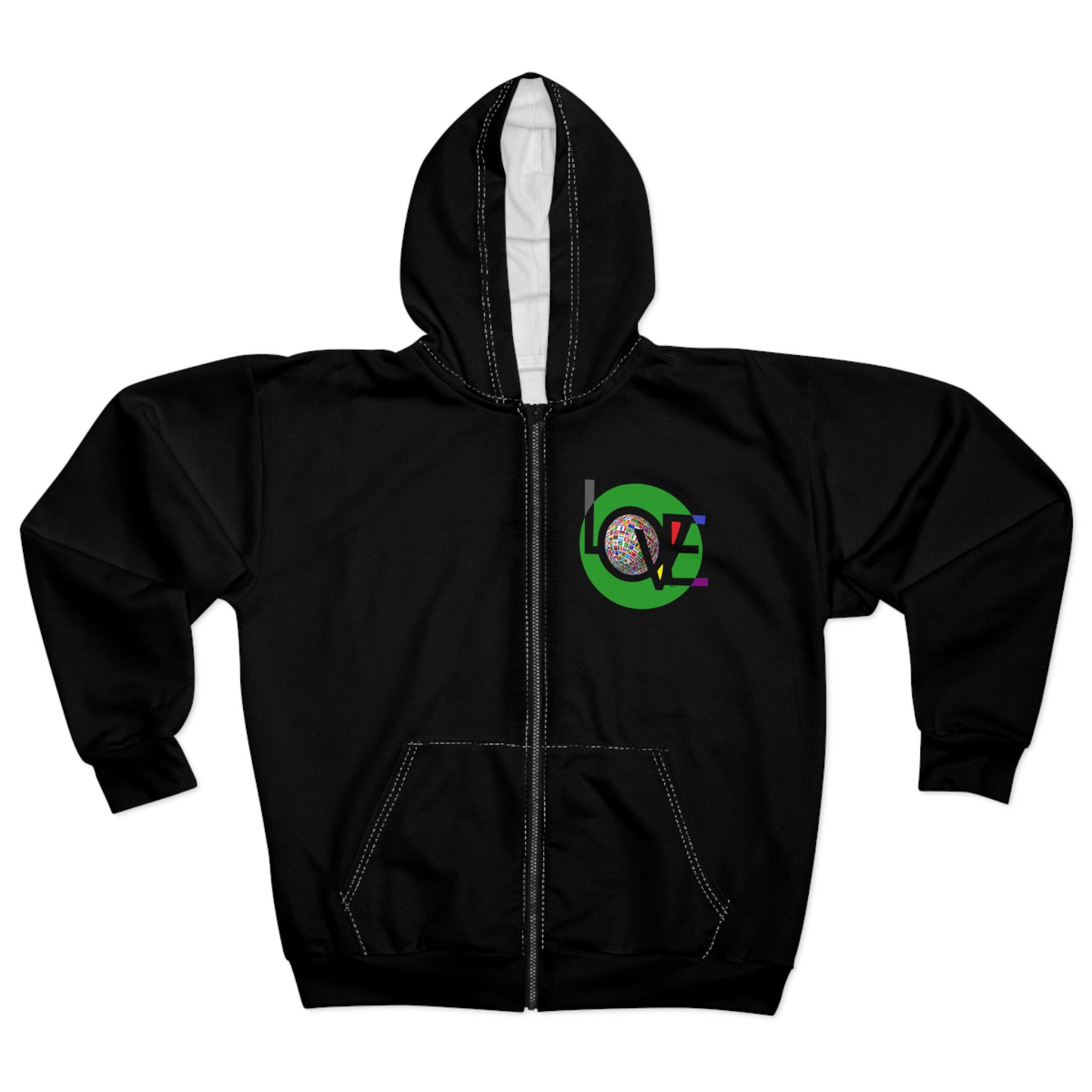 IT's All About Love! ...Unisex Zip Hoodie (AOP)