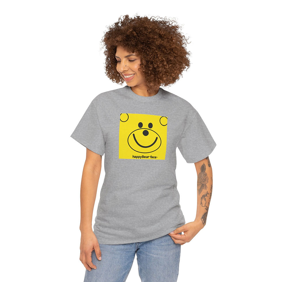 Thumbnail: Smiley Face 'happyBear face' Tee — Cute Retro Yellow Graphic T-Shirt