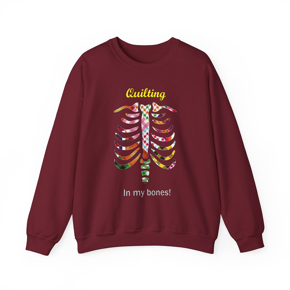 Thumbnail: Quilting In My  Bones Sweatshirt - Unisex Heavy Blend Crewneck