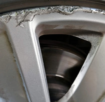 scratched rim before