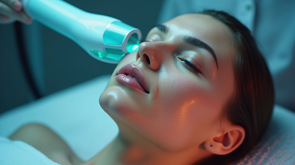 Close-up view of a laser device used for skin resurfacing