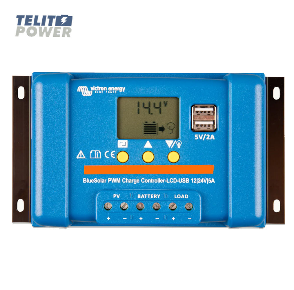 Victron BlueSolar PWM LCD&USB 12/24V-5A - TOP