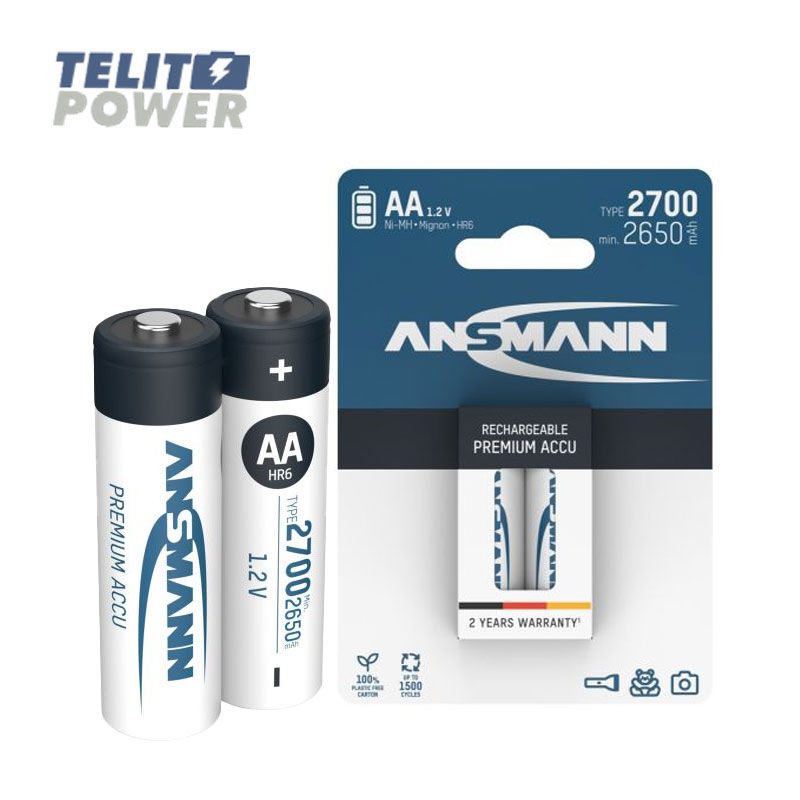 Ansmann NIMH 1.2V 2700mAh punjiva - pakovanje