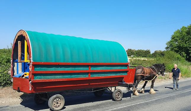 Caravan pulled by horse