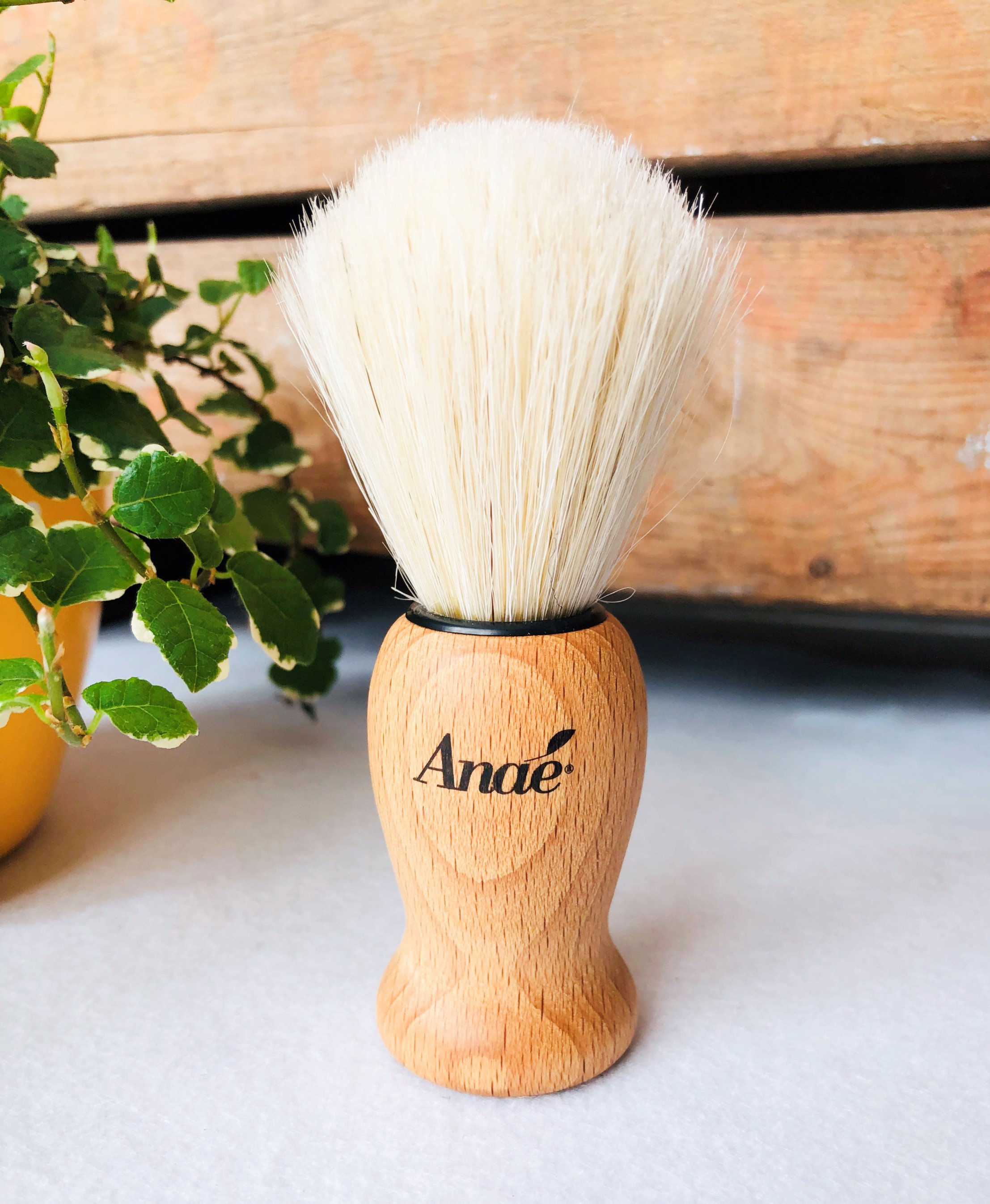 Blaireau en hêtre et soie naturelle - Anae