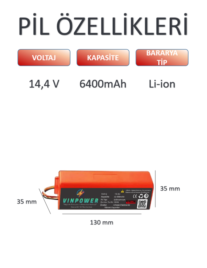 Küçük resim: Roborock Q7 / Max Robot Süpürge Uyumlu Batarya 6400 mAh