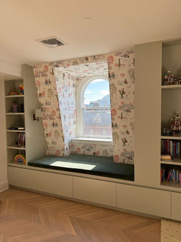Custom Window Seating Cushion made by Lousso Designs, located in Boston, MA