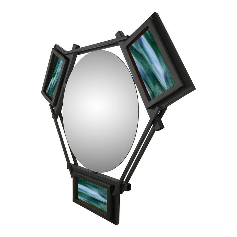 Thumbnail: Hexagon Floating Mirror with Stained Glass