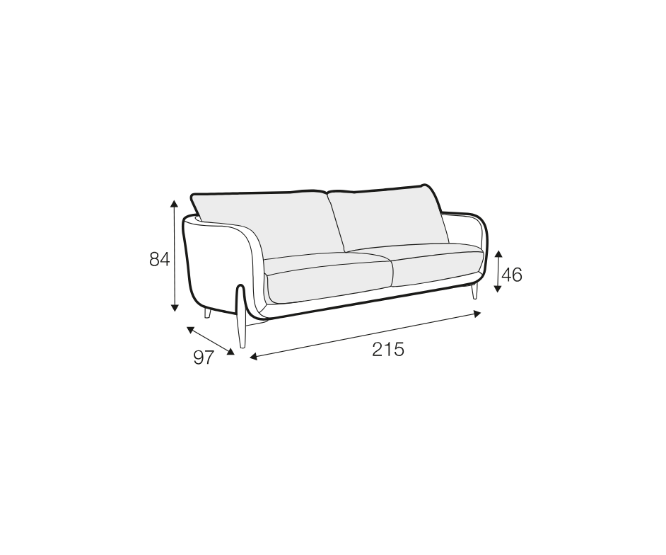 Thumbnail: Fauteuil large ISOLELLA – tissu turquoise