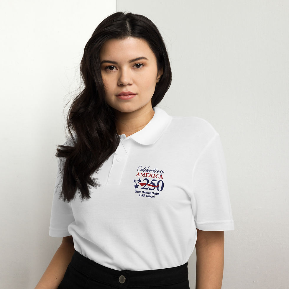 Thumbnail: Embroidered KDS Celebrates America 250 Unisex pique polo shirt